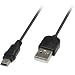 �O���[���n�E�X USB2.0 �P�[�u�� �X���� A-miniB 1m �u���b�N GH-USBS20M/1MK