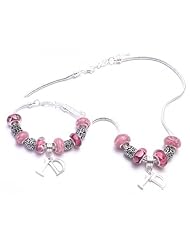 1D One Direction Charm Bracelet and Necklace Gift Set Girls Pandora Style