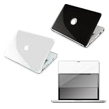 Hard Shell Case (Clear + Black) for Macbook® Pro 13 Aluminum with FREE Screen Protector