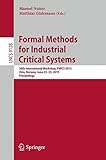 Formal methods for industrial critical systems : 20th International Workshop, FMICS 2015, Oslo, Norway, June 22-23, 2015 : proceedings