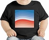 Red Blue Waves オーガニックベビーTシャツ 12 - 18 Months