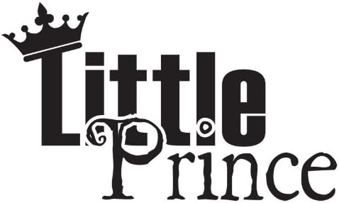 Little prince with crown decorative decal for boys room. Wall decal quote sticker.