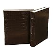Crocodile Genuine Italian Leather Bound Album, 100 Pages, Photo Squares Included, 9-1/8" x 12-1/4"