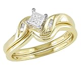 1/4 ct. tw. Diamond Princess Cut Bridal Set
