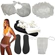 Turbo Tan Sunless Tanning Accessories Kit: Set of 10 of Sticky Feet, 10 Disposable Hair Net Caps, 10 Disposable Bras and 10 Disposable Panty Thongs