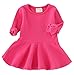 EGELEXY Baby Girls' Long Sleeve Cotton Ruffle Top Dress