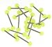 6MM Glow in the Dark Bubble Ball Barbells - Green - 16MM Length - 14G - Sold Individually