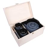 Gusseisen Teekanne Geschenkbox Natur Grün