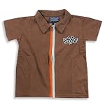 Gold Rush Outfitters - Boys Short Sleeve Zip Shirt, Brown