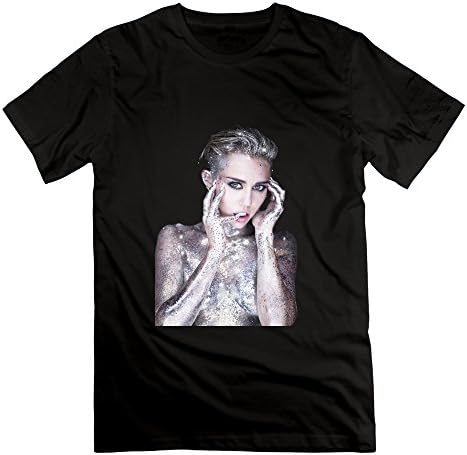 Crew-Neck Miley Ray Cyrus Smiler Funny Diva Tshirts For Mens XS Black