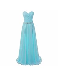 A-line Chiffon Pleated Beaded Sweetheart General Print Evening Dress/Wedding Party Dress 
