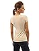 PattyBoutik Women V Neck Twist Knot Front Short Sleeve Top (Deep Champagne Small)