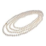 14k Yellow Gold 6.5-7mm Freshwater Cultured Pearl Necklace, 60