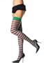 Green and Purple Striped Stockings - One Size