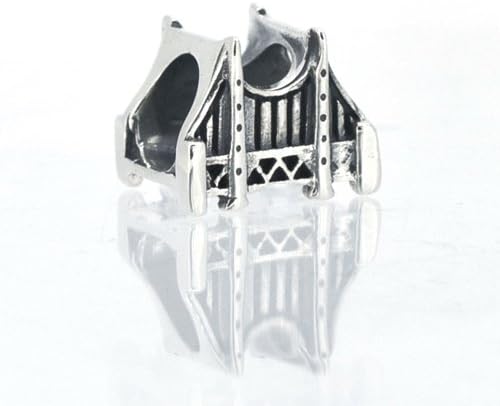 Everbling Golden Gate Bridge Authentic 925 Sterling Silver Charm Bead Fits Pandora Chamilia Biagi Troll Charms Europen Style Bracelets