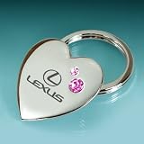 Lexus Logo Heart Pink Crystals Key Chain