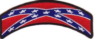 Rebel Flag Rocker Confederate Redneck Motorcycle MC Biker Vest Patch PAT-1490