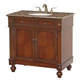 Dalton 36 Antique Bathroom Vanity - Cherry w/ Baltic Brown Granite Counter