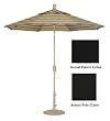 9' Crank Tilt Patio Market Umbrella - Black: Black