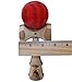 Kotaro Pro Bamboo Kendama Toy with Extra String (Red)