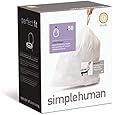 simplehuman Custom Fit Trash Can Liner Q, 50-65 L / 13-17 Gal, 50-Count Box