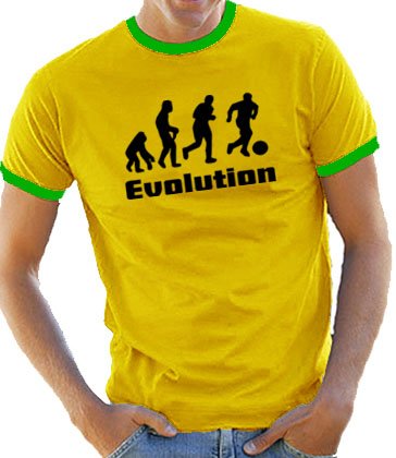 Touchlines Herren Kontrast / Ringer T-Shirt Evolution Fussball, yellow/green, S, B5084 Preisvergleich