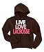 Live Love Lacrosse Hooded Sweatshirt Chocolate