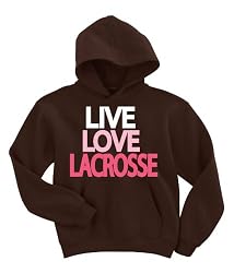 Live Love Lacrosse Hooded Sweatshirt Chocolate