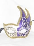 Purple Colombina Onda New Lillo Venetian Mask