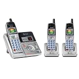 AT&T 6013 5.8GHz Digital Three Handset Expandable Cordless Answering System with CID/CW (Titanium and Metallic Charcoal)