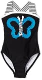 Love U Lots Baby-Girls Infant Swimsuit With Stripe Straps And Ruffle Butterfly