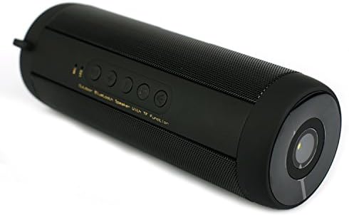 HWAY Portable Wireless outdoor waterproof bluetooth speakers with LED lamp -Black