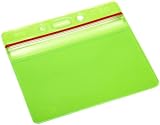 Menda 35.095 groene horizontale ritssluiting Badge Holder, 4-1/4 "Breedte x 3-5/8" Hoogte (Pack van 50)