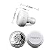 [Newest Version 4.0] Tronfy iWork Mini Wireless Bluetooth Earpiece Headphone with Mic in Ear Small Headset Hands Free Earbud Long Battery Life Earphone for Apple iPhone Andriod Smartphones- White