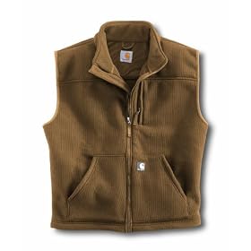 Carhartt Mens Textured Polyester Fleece Vest 3XLT Buckskin - V28 by Carhartt