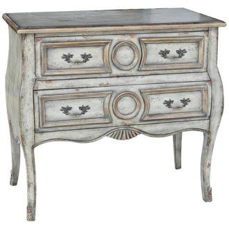 Ashleigh Scalloped Ant White Accent Table