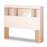 Product details for Crystal Collection Bookcase Headboard in Pure White Finish By South Shore