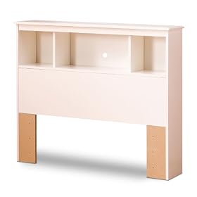 South Shore Furniture, Crystal Collection, Bookcase Headboard 39, Pure White