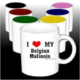 I Love/Heart Belgian Malinois Mug (Your Choice of Colors)