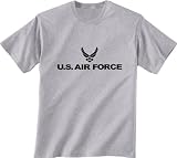 Air Force S/S T-Shirt - Authentic Military Style Physical Training T-Shirt in gray