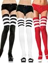 Christmas Ribbed Socks with 3 Stripes Top