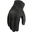 Icon One Thousand Rimfire Men's Leather Street Motorcycle Gloves - Black / Medium