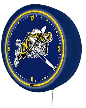 US Naval Academy Midshipmen Neon Clock