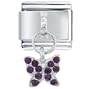 January Garnet Color Butterfly Birthstone Italian Charm