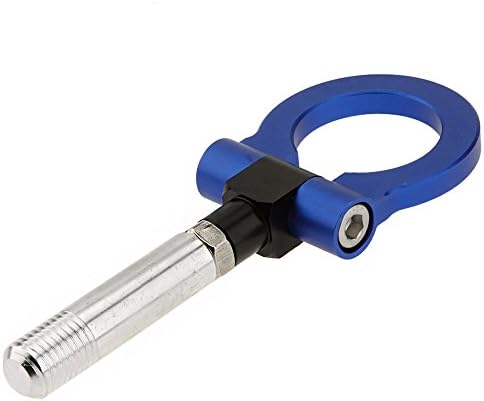Docooler® Foldable Anodized CNC JDM Full Aluminum Auto Car Racing Tow Towing Hook for Universial MAZDA 2 Car Trailer Ring Tow Hook Set (Blue)