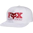 Fox Racing Daytona Retro Snapback Men's Adjustable Racewear Hat - White/Red