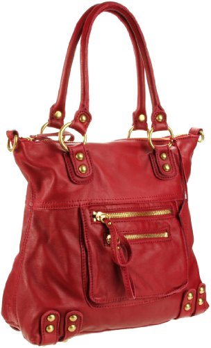 Linea Pelle Women's Dylan 40793 Cross Body,Crimson,One Size