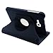 LK Luxury 360 Rotating PU Leather Case Cover For Samsung Galaxy Tab 3 Lite 7.0 T110 / T111 & Free Screen Protector + Stylus Pen (Dark Blue)