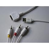 SNY AV3USB Composite Audio Video AV Cable with USB for Apple iPhone 3G and 1G, iPod Touch 1G, iPod Classic and iPod nano 3G, White