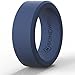 Silicone Wedding Ring for Men - Navy Blue - 